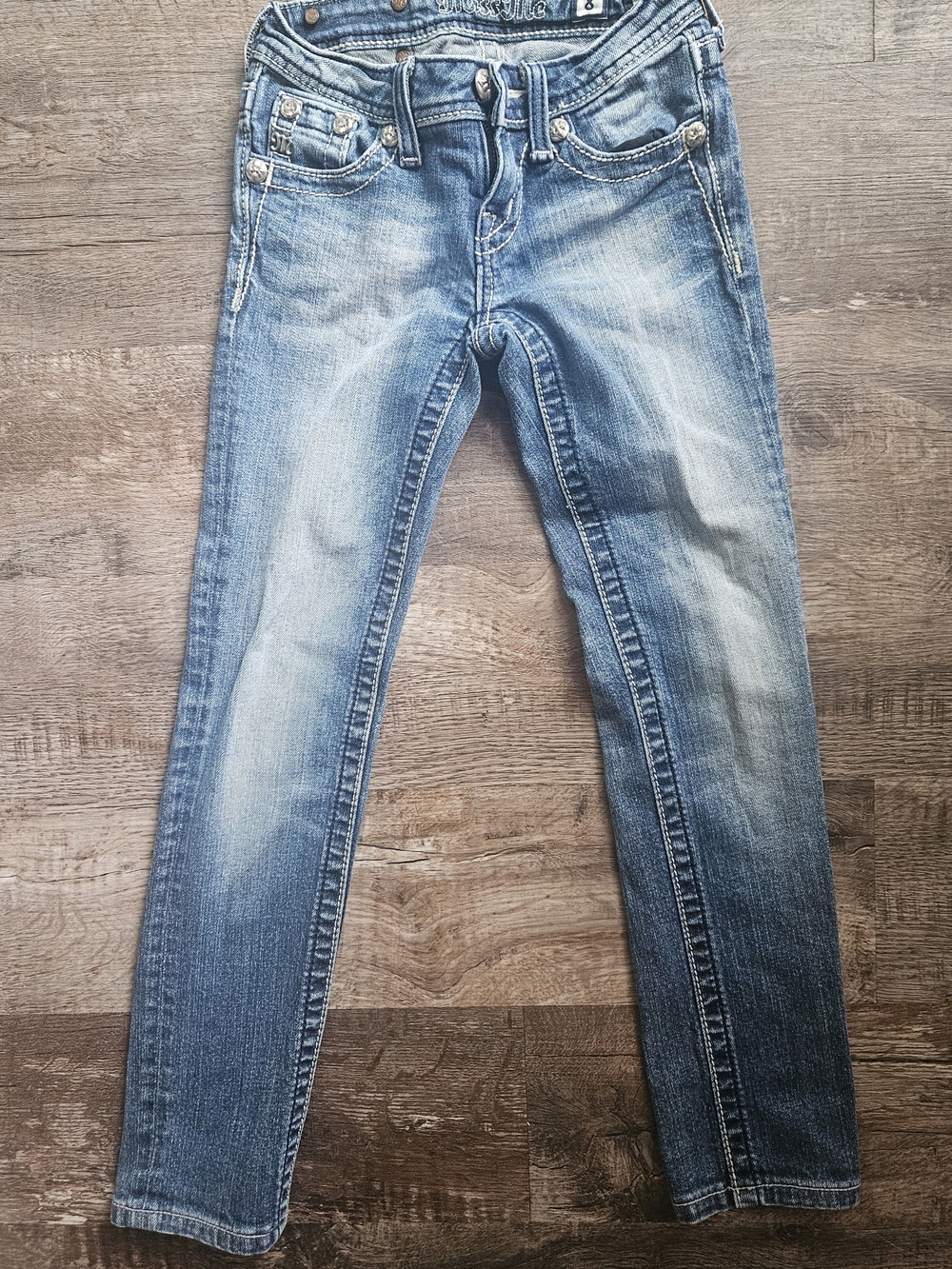 Miss Me Light Blue Faded Kids Jeans